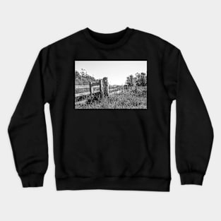 Wooden bridge in rural Norfolk Crewneck Sweatshirt